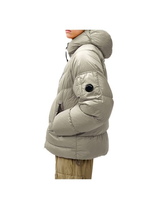 Piumino trapuntato con cappuccio C.P. COMPANY | 21CMOW210A-110655G936 FLINT GREY